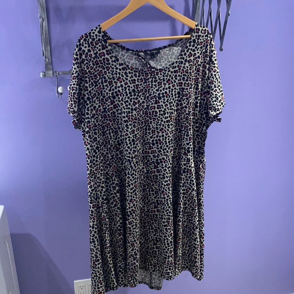 Lily Morgan leopard tunic or skater dress 3X - Picture 2 of 4